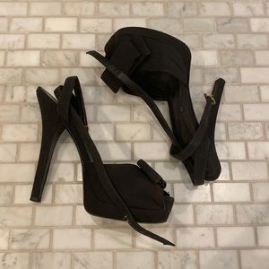 Fendi black platform heels